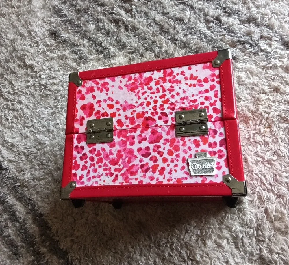 Caboodles NWOT Pink Leopard Print Jewelry Case with Silver Hardware